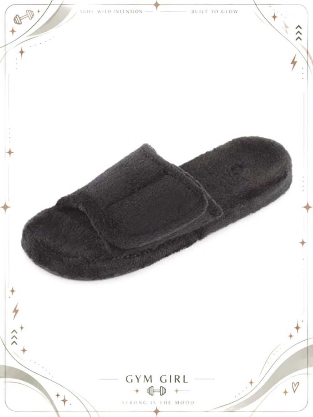 Acorn Spa Terry Slide Slippers Adjustable Strap Indoor Outdoor
